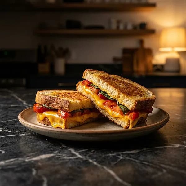 Cheese and Tomato Sandwich with Fries